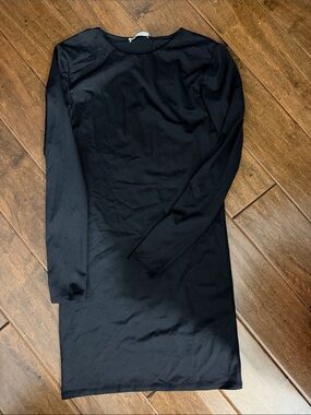 Zara Black Long-Sleeve Mini Dress